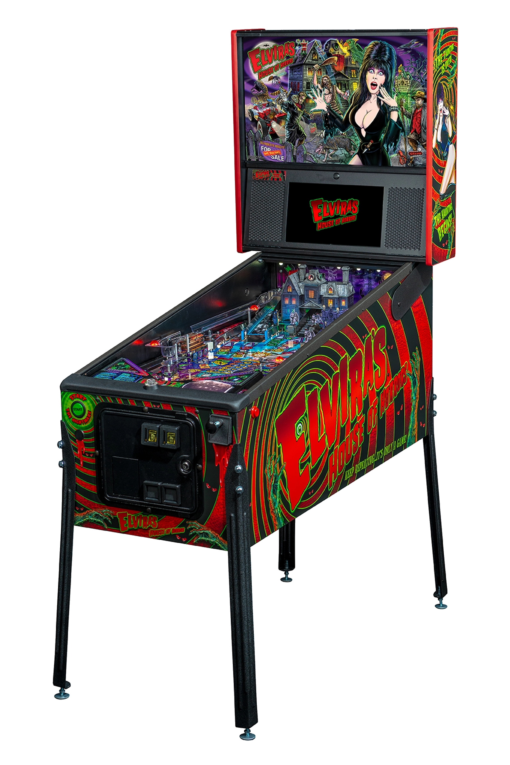 Left Facing Elvira's House of Horrors Premium Pinball