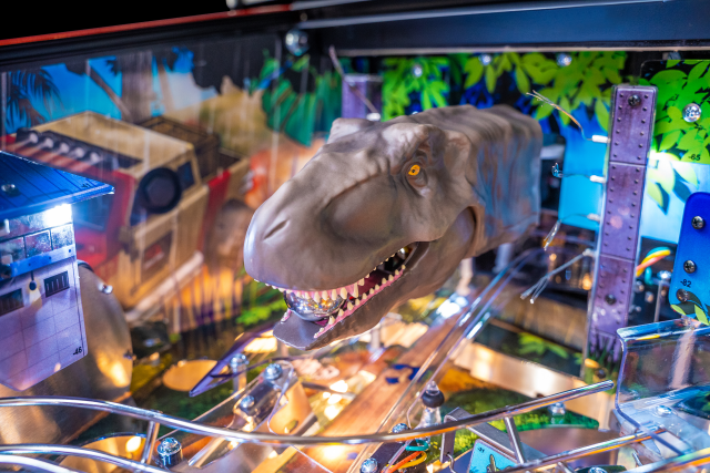 T.Rex on Jurassic Park pinball.