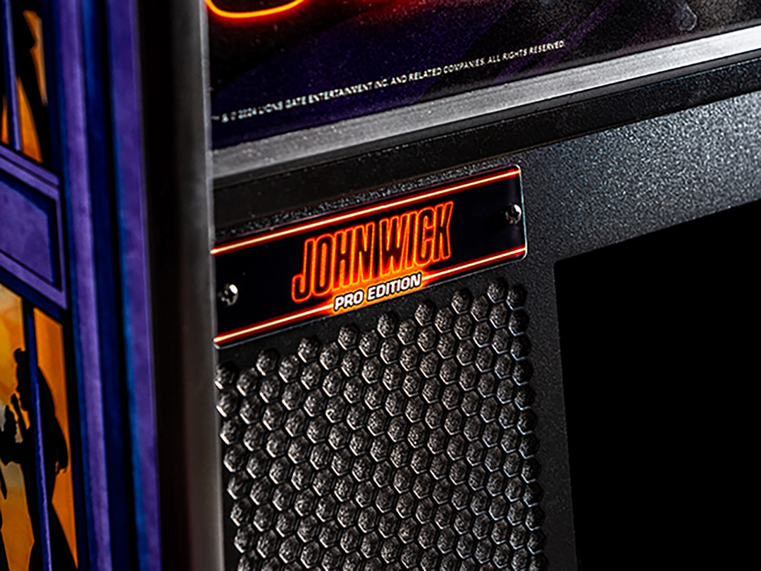 Speakers on John Wick Pro pinball.
