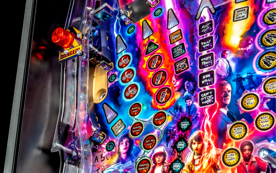 Arrows and lights on Stranger Things Pro pinball.