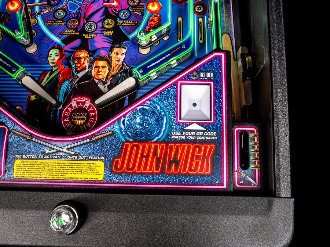 Insider Connected scanner on John Wick Premium pinball.