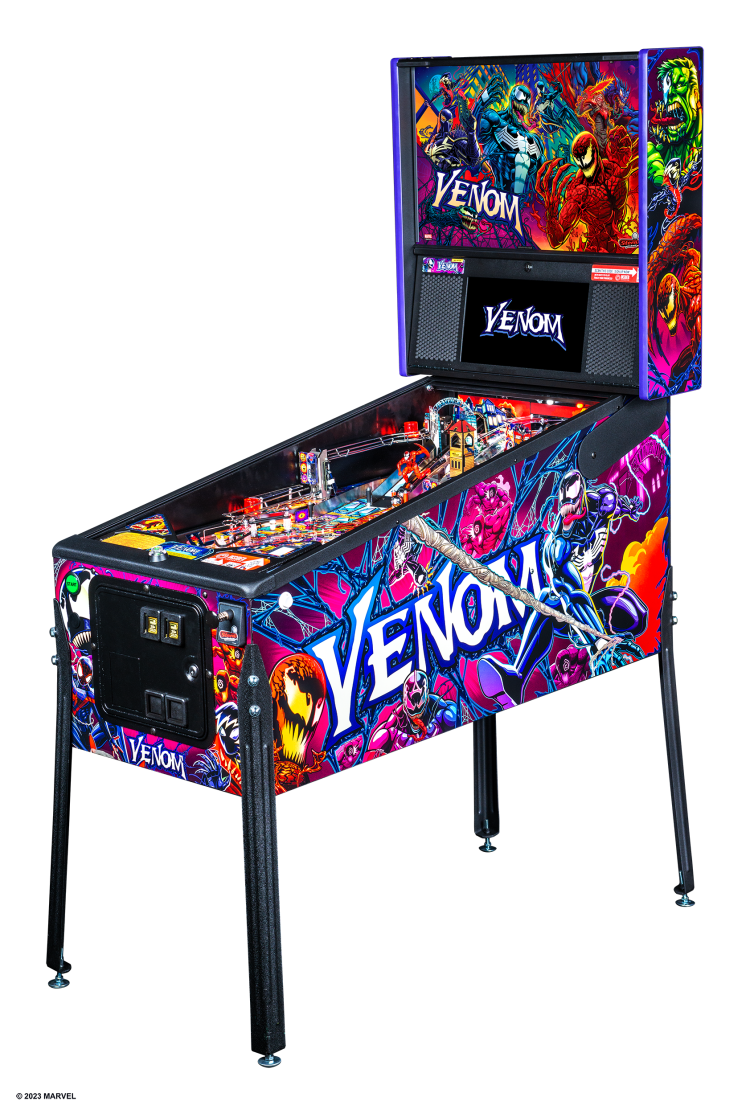 Left facing PRO Venom Pinball Machine.