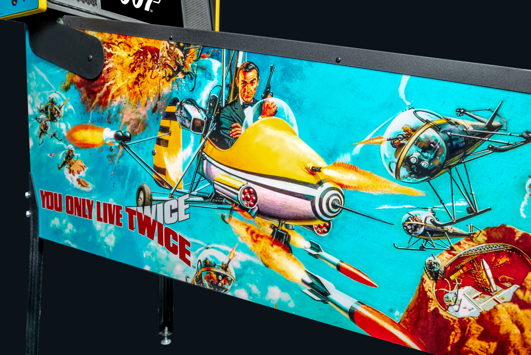 Cabinet side art on James Bond 007 Premium pinball.