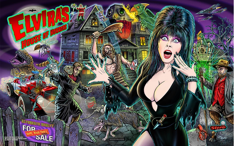 Elvira's House of Horrors Premium backglass.