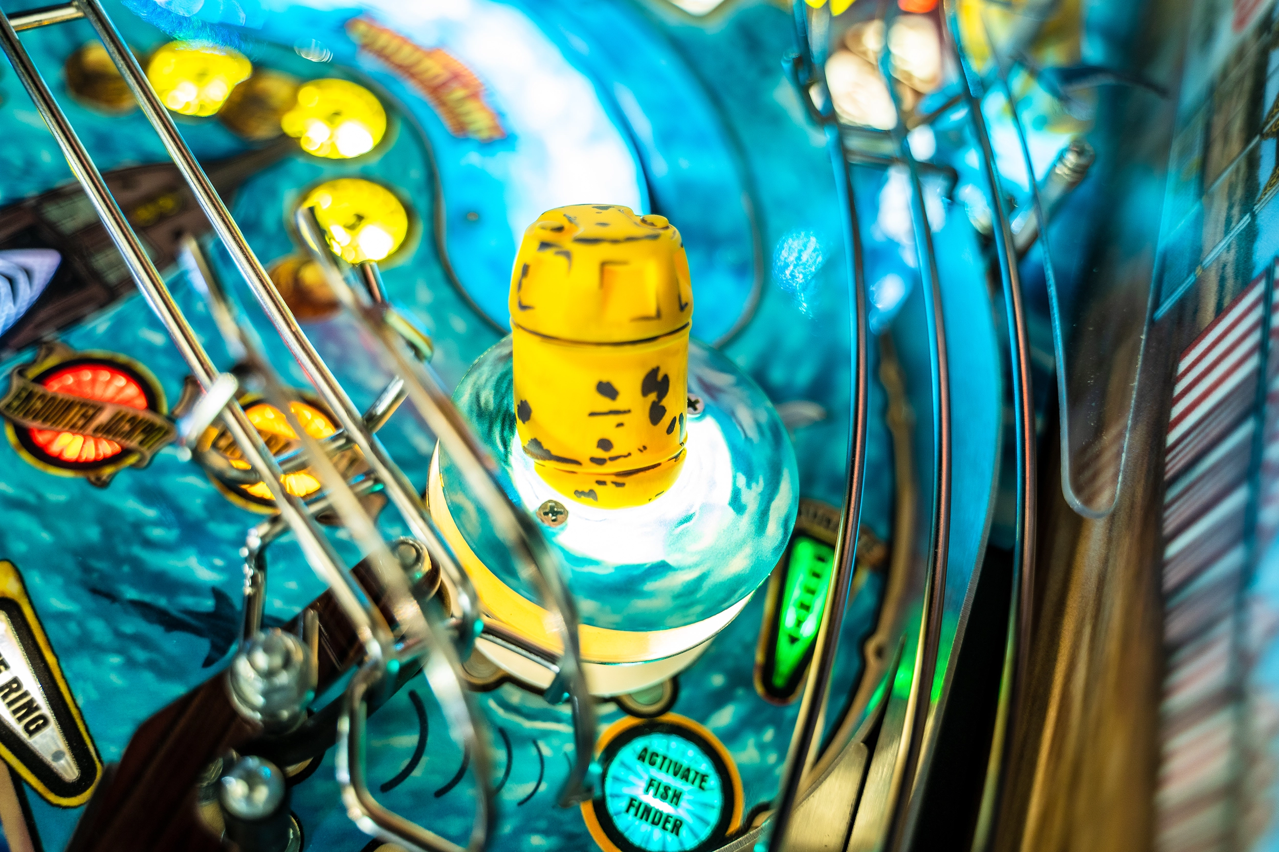 Orca barrel on Jaws Limited Edition pinball.