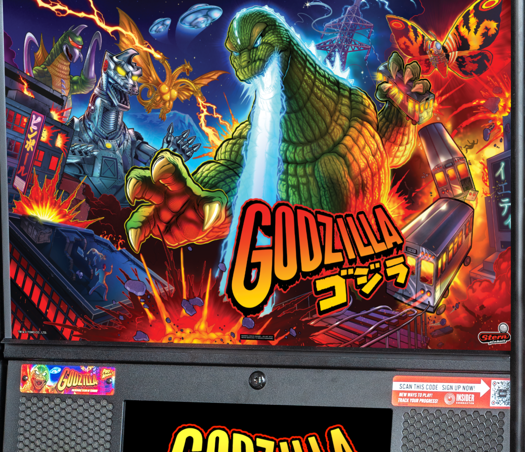 Zombie Yeti artwork on on Pro Godzilla Pinball Machine