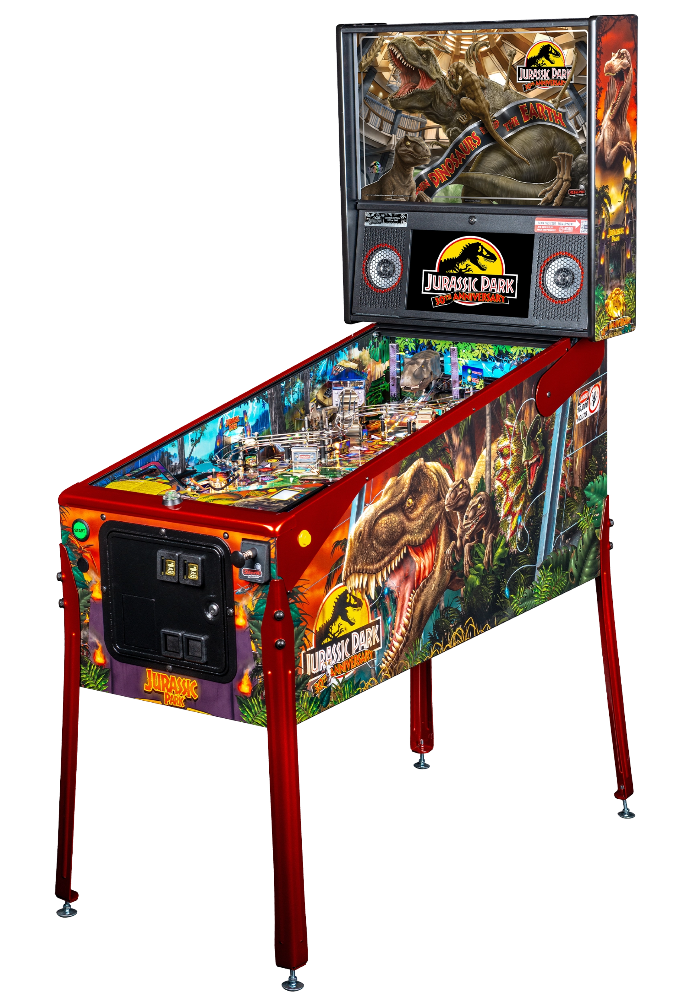 Left Facing Jurassic Park Anniversary Pinball