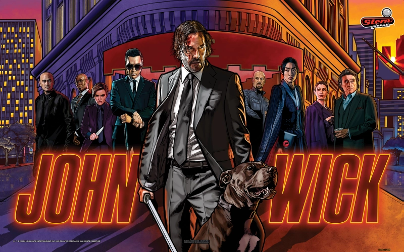 John Wick Pro backglass.