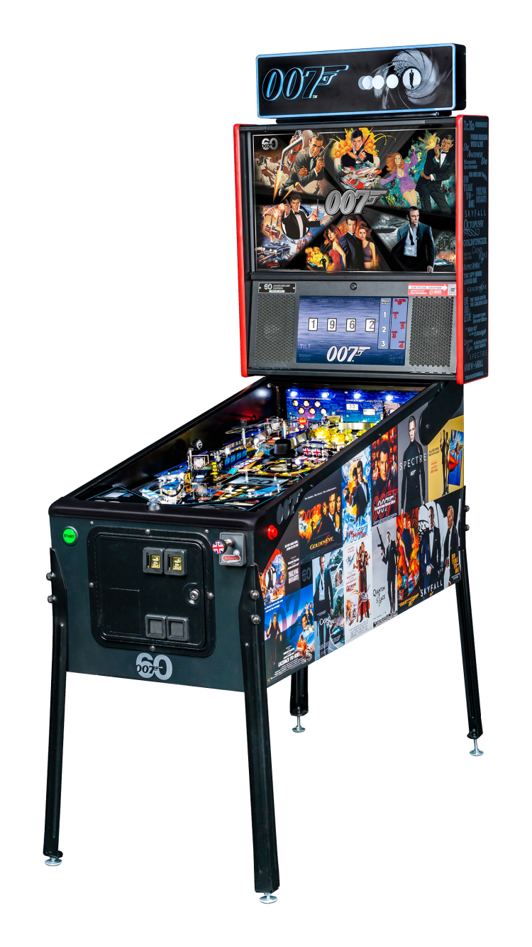 Left Facing James Bond 007 Anniversary Edition pinball.