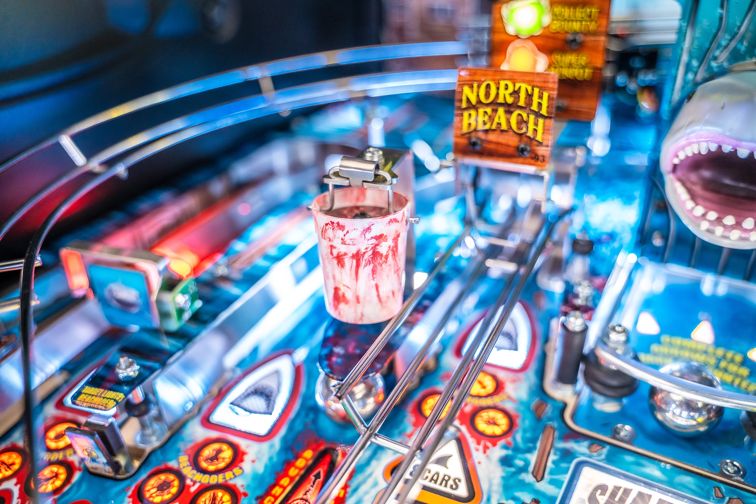 Chum bucket on Jaws Pro pinball.