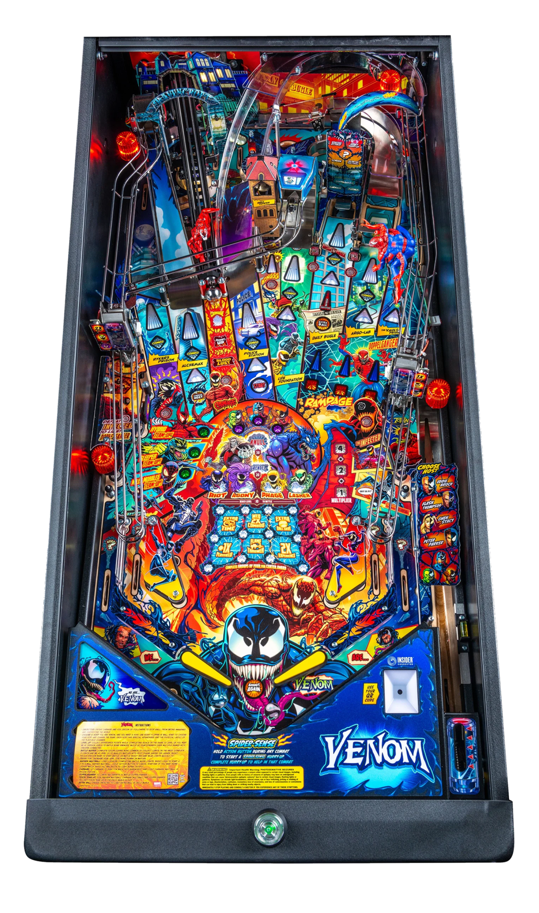 Venom premium pinball machine playfield image.