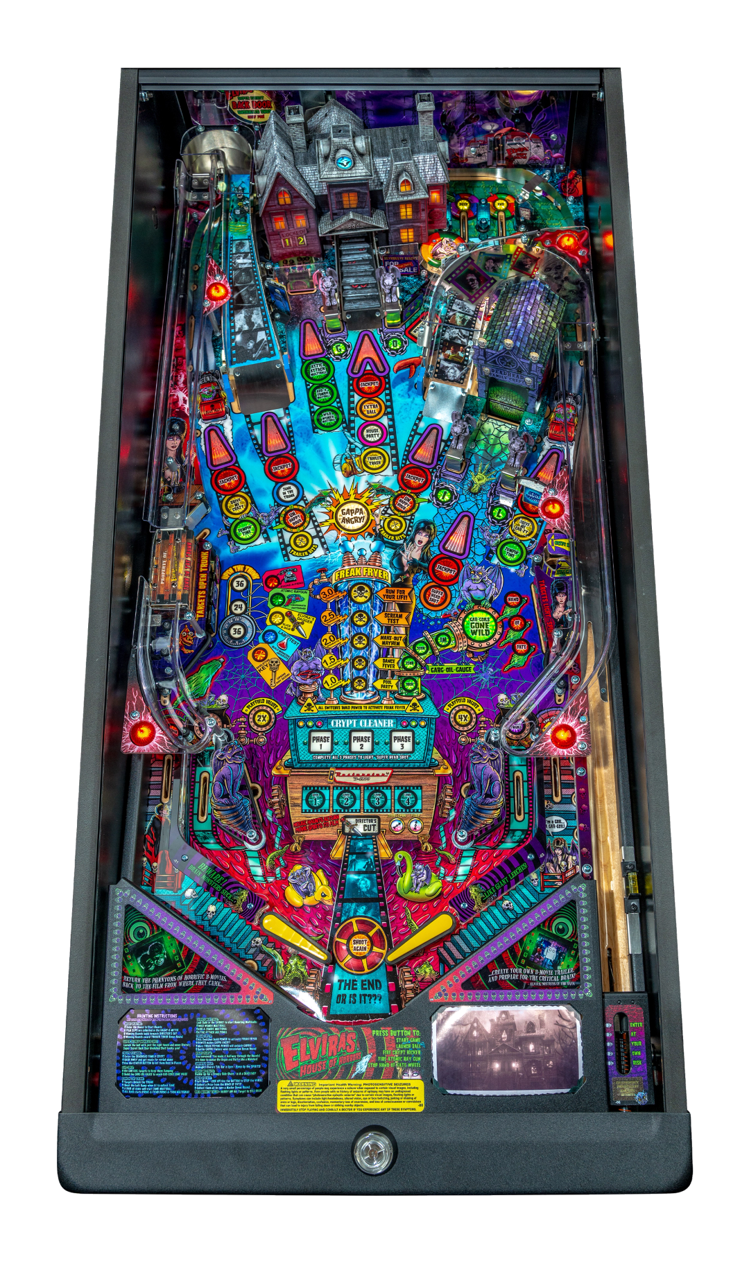 Elvira's House of Horrors Premium playfield.