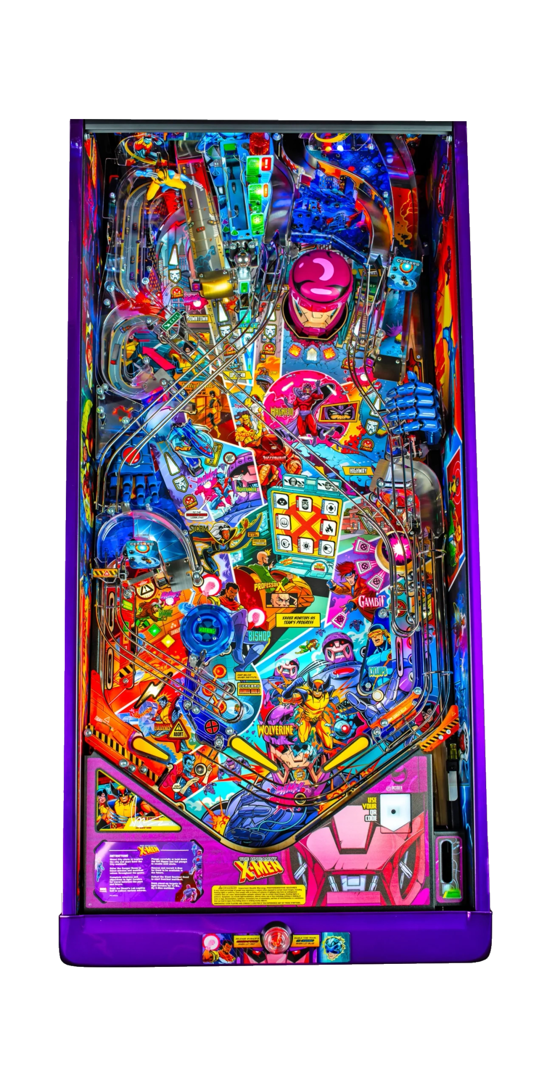 The Uncanny X-Men Limited Edition pinball playfield.