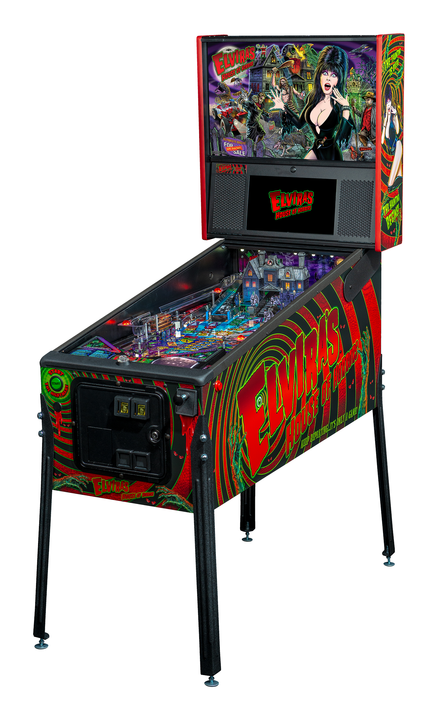 Left Facing Elvira's House of Horrors Premium Pinball