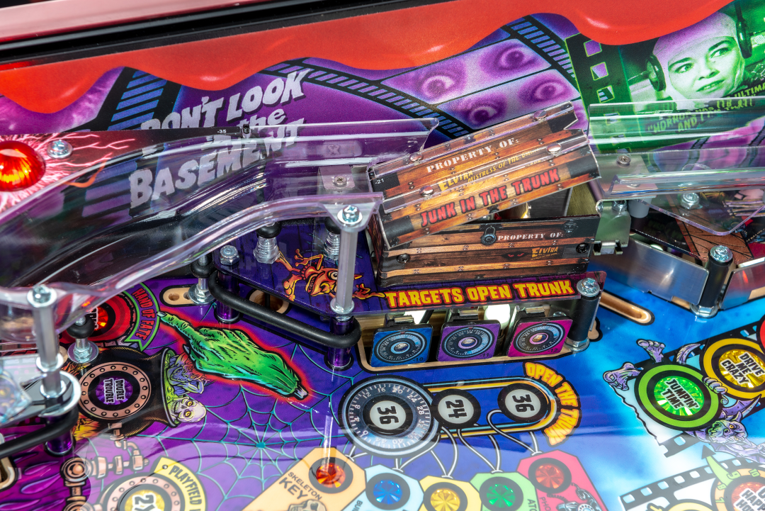 Inside art blades on Elvira's House of Horrors Limited Edition Pinball