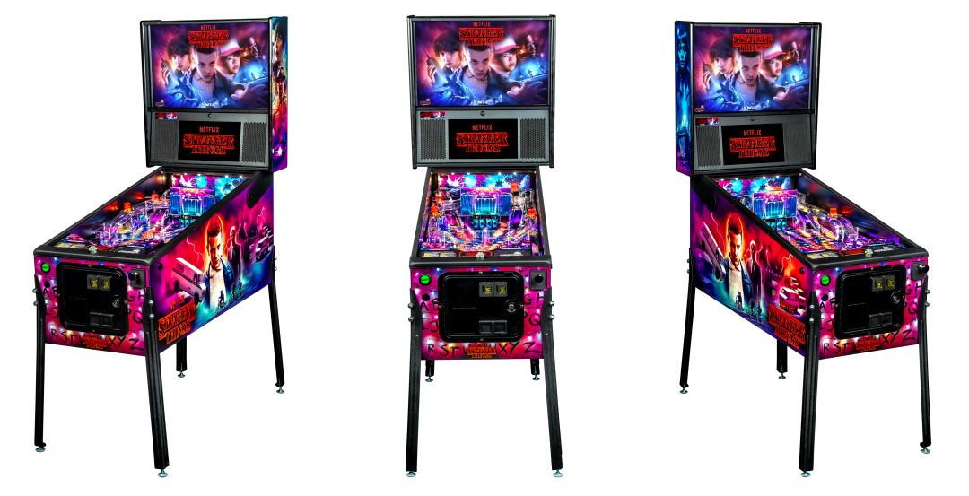 Stranger Things Pro Pinball Cabinet imagery.