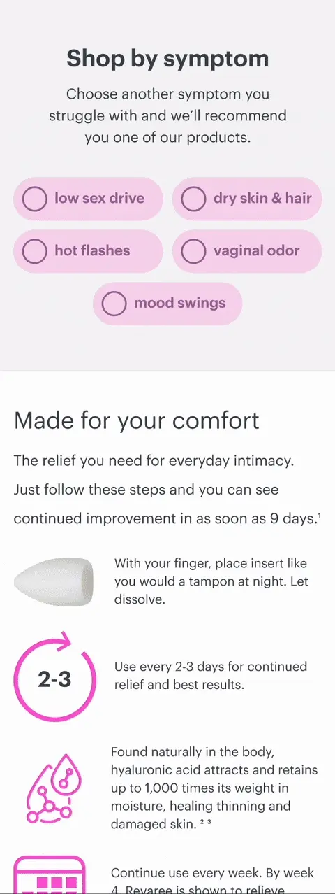 Animated prototype of the one question quiz module