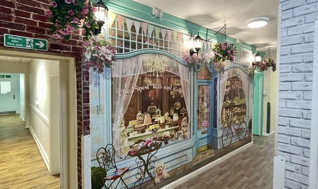 facade wall mural in ashberry healthcare care home