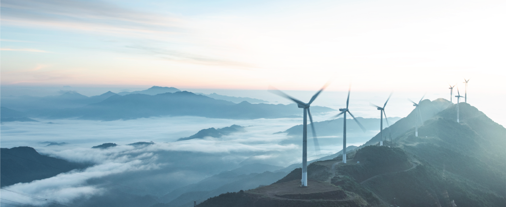 Wind mills on a mountain top