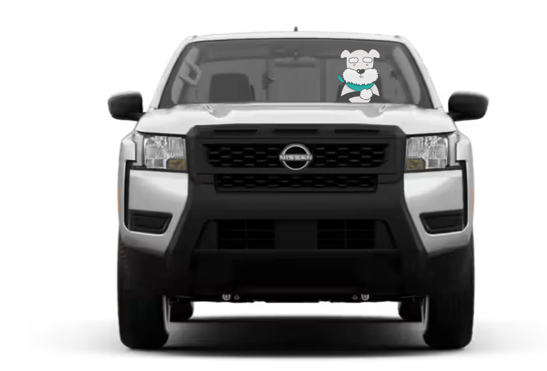 Pickup Nissan Frontier blanca lista para asegurarse con Momento