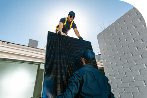 A picture depicting solar panel installation 