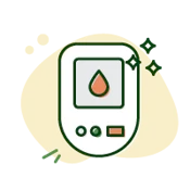 An illustration representing a blood glucose meter