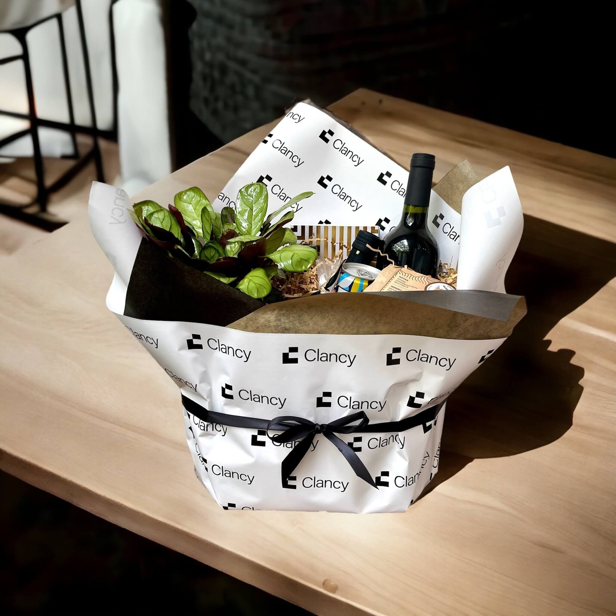 Gift box with plant