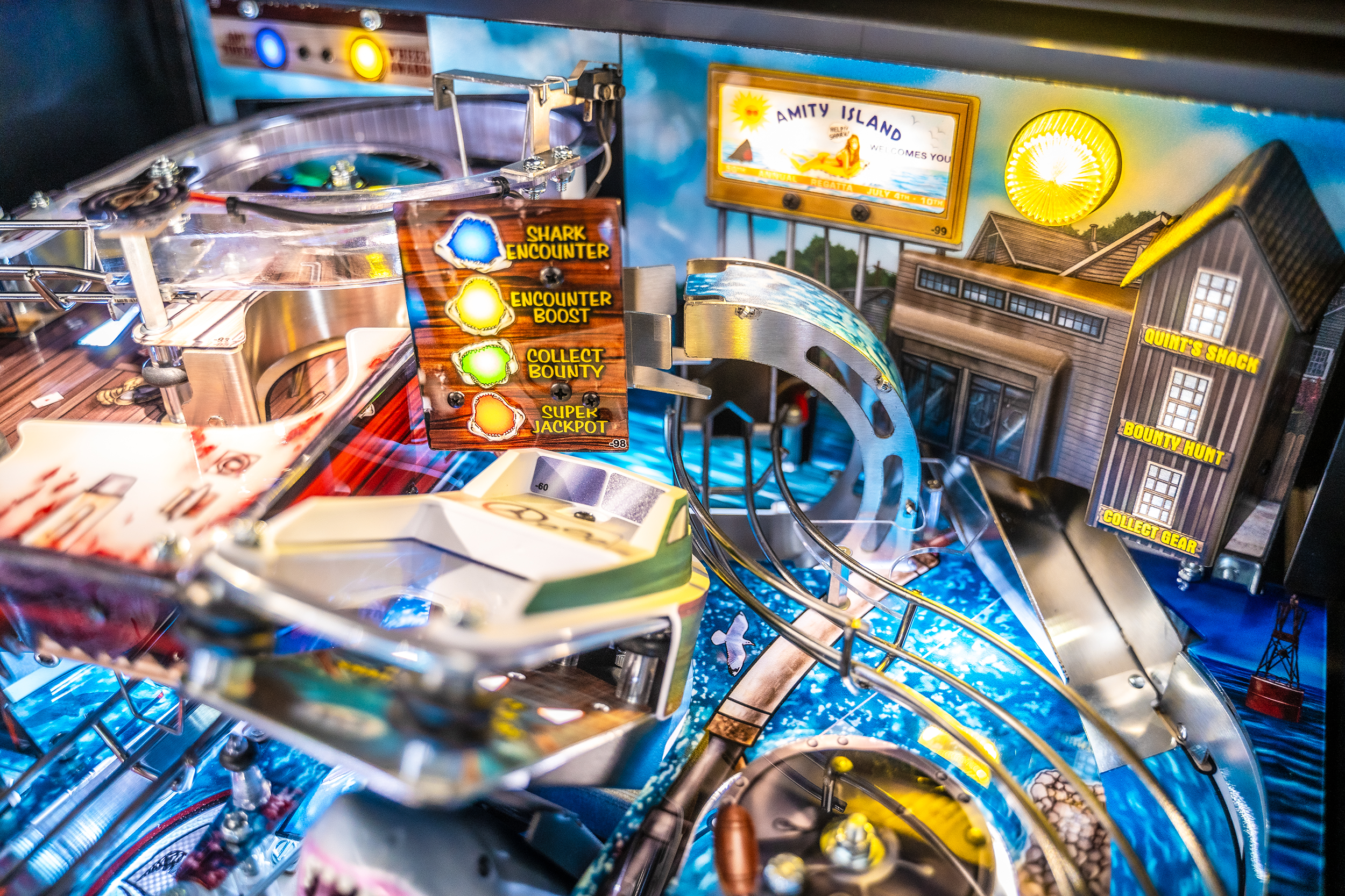 Quint's Shack ramp on Jaws premium pinball.
