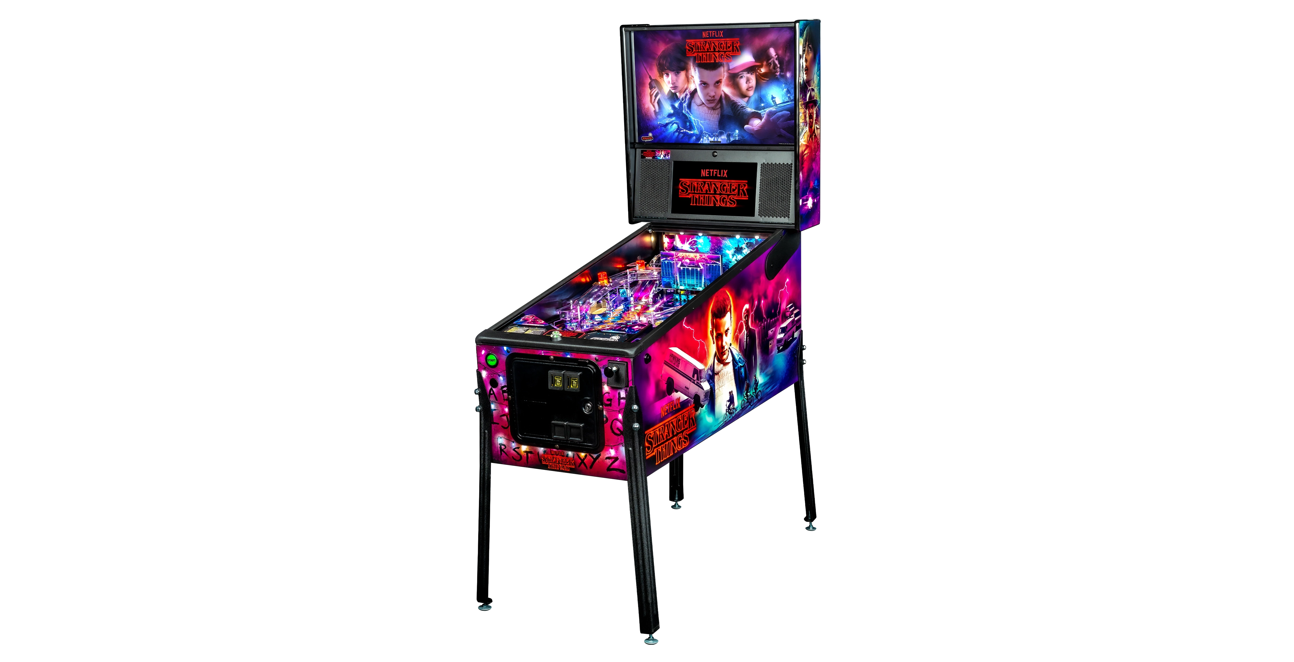 Stranger Things Pro Pinball Cabinet imagery.