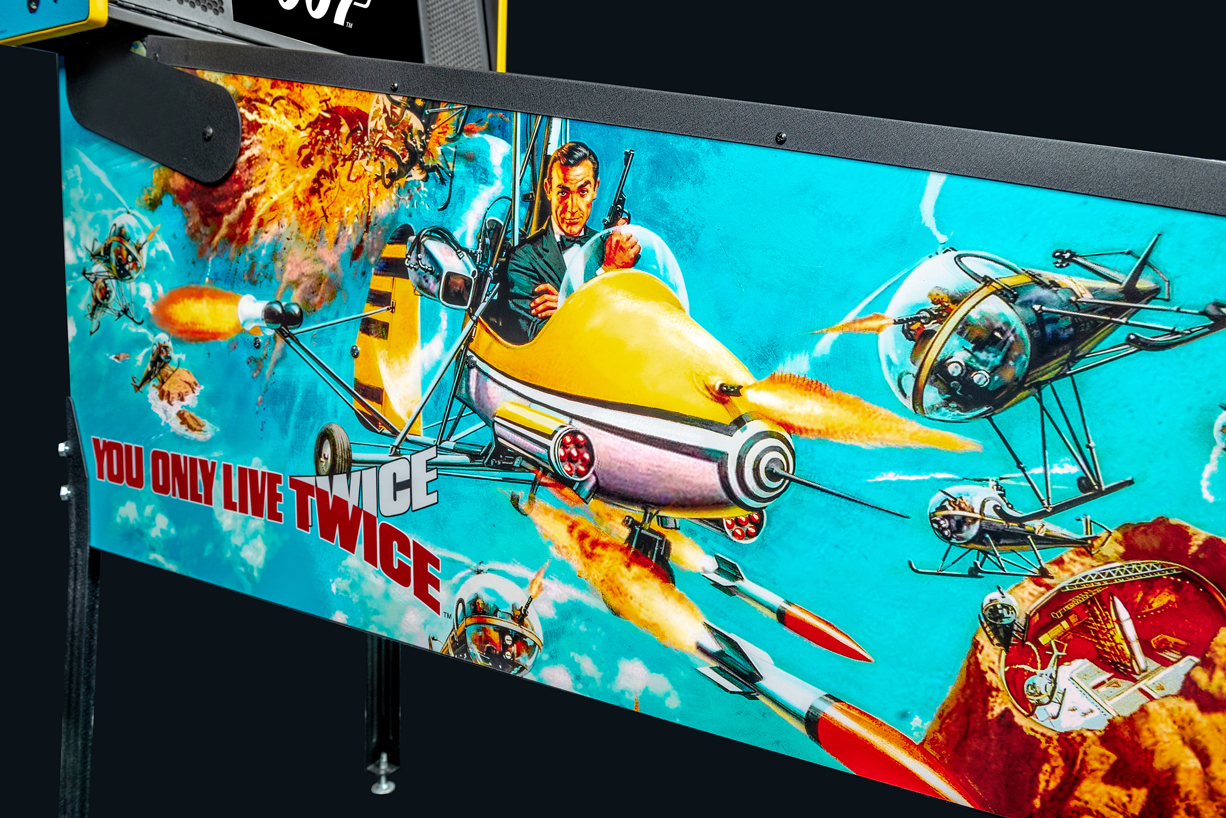 Cabinet side art on James Bond 007 Premium pinball.