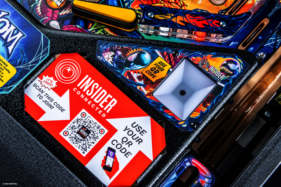 Insider Connected scanner on Venom pinball machine.