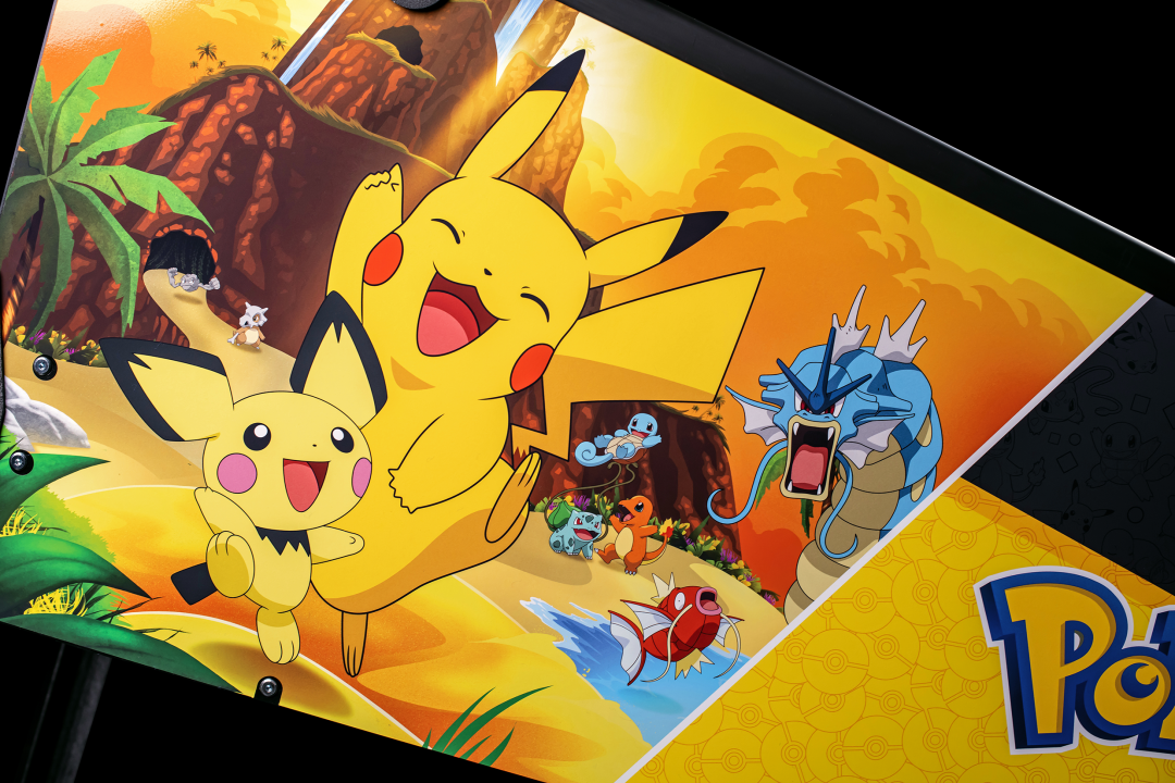 Side art on the Home Edition Pokemon Pinball machine by Stern Pinball
