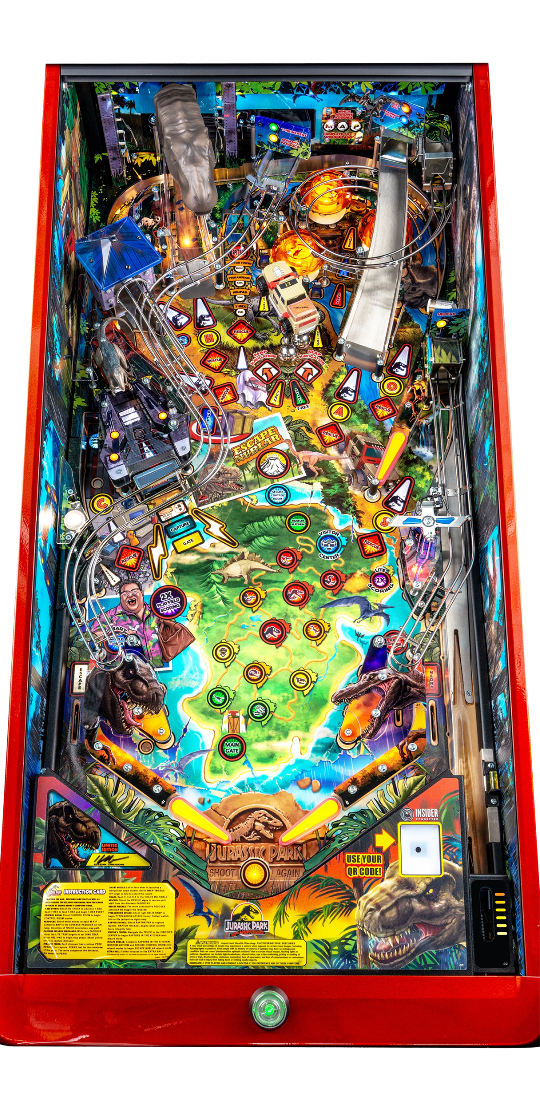 Jurassic Park Anniversary Edition playfield.