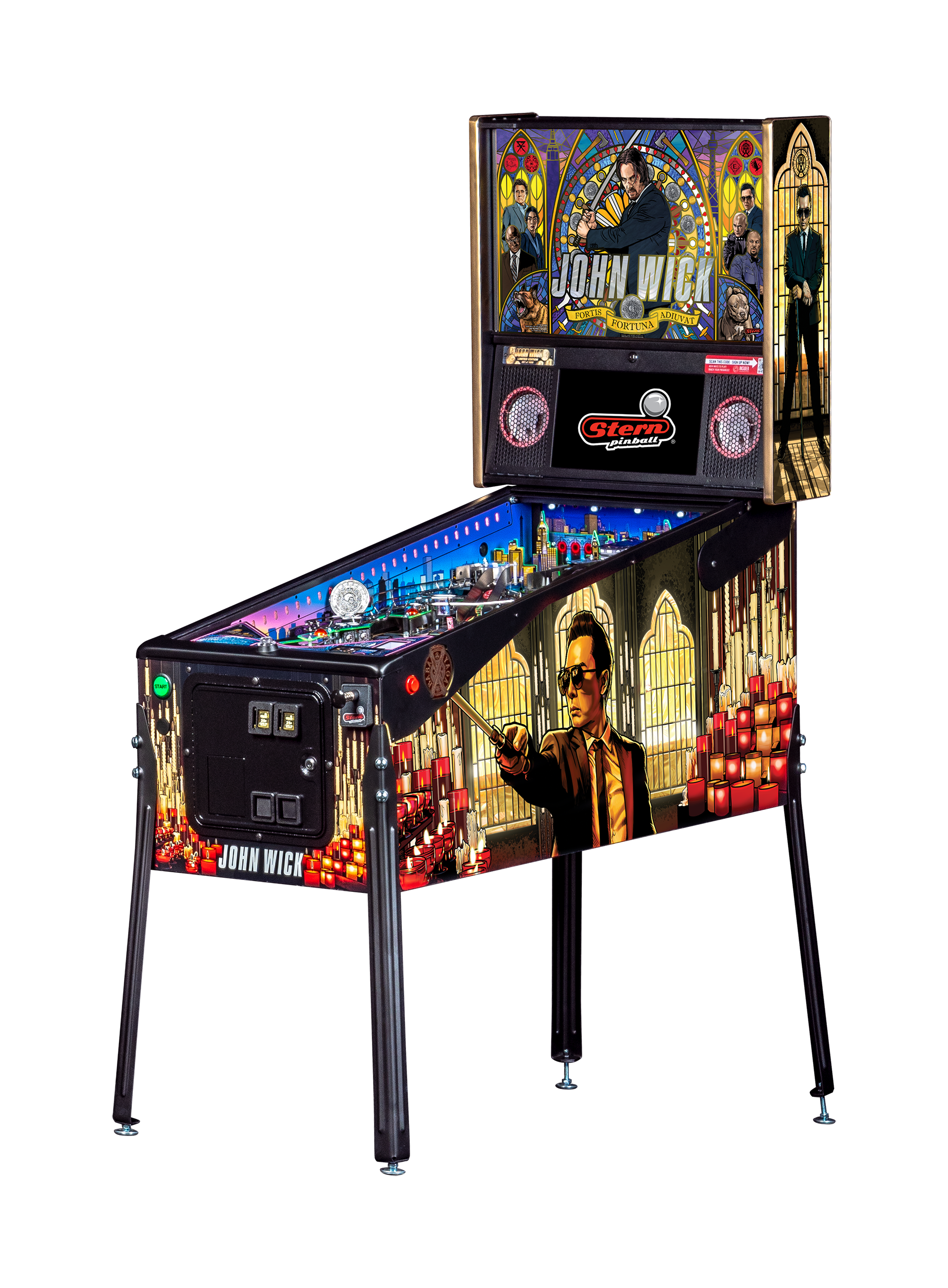 Left Facing John Wick Limited Edition pinball.