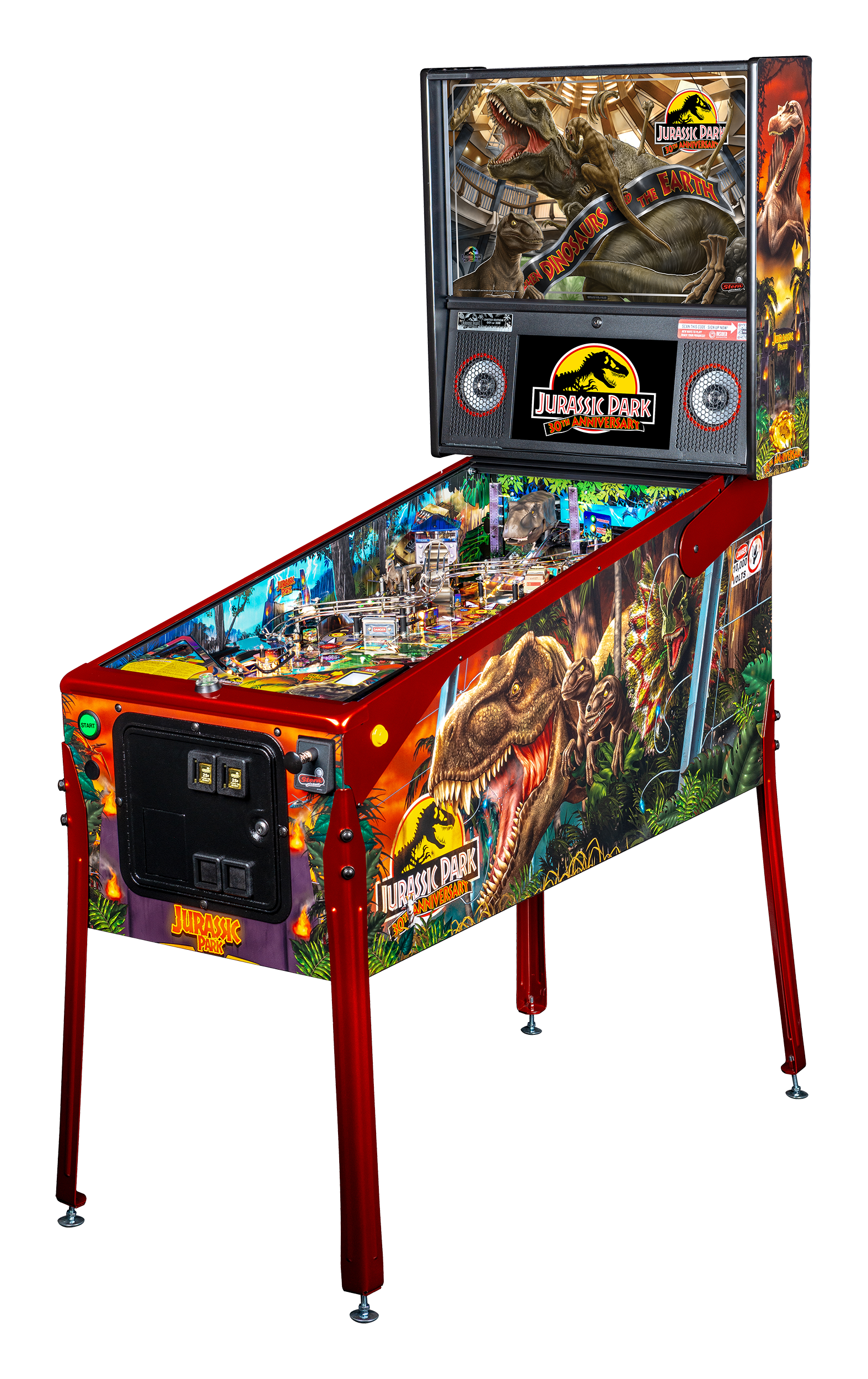 Left Facing Jurassic Park Anniversary Pinball