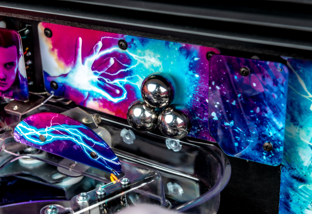 Ball magnet on Stranger Things pinball.