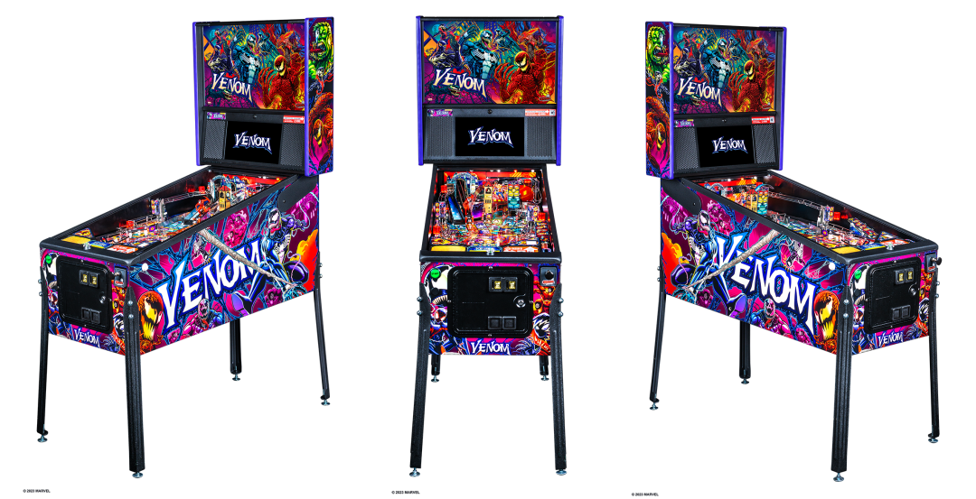 Venom pro cabinets that show front, left, and right angles.