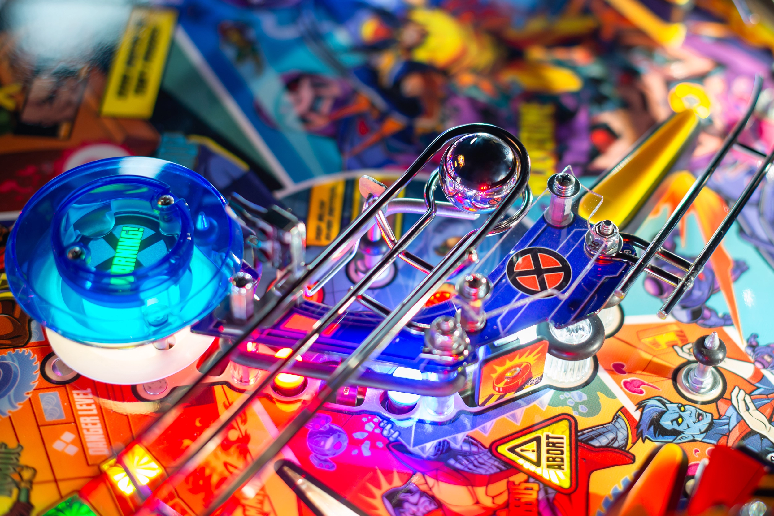 Cerebro ball lock mechanism on The Uncanny X-Men Pro pinball.