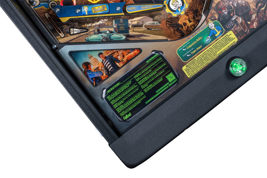 The lockdown bar and appron on the Premium Model of Fallout from Stern Pinball.