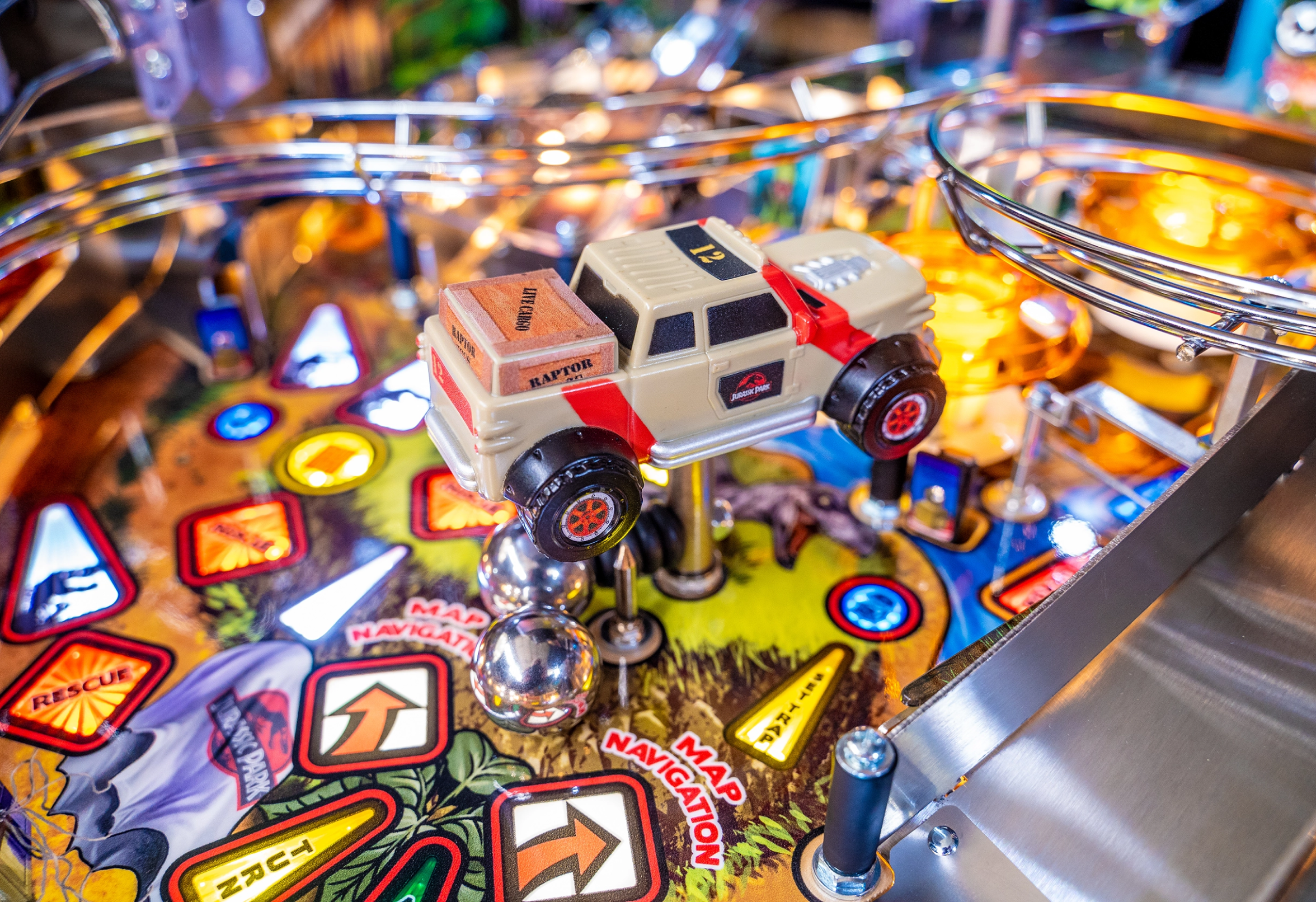 Jungle Explorer Vehicle on Jurassic Park Anniversary Edition pinball.