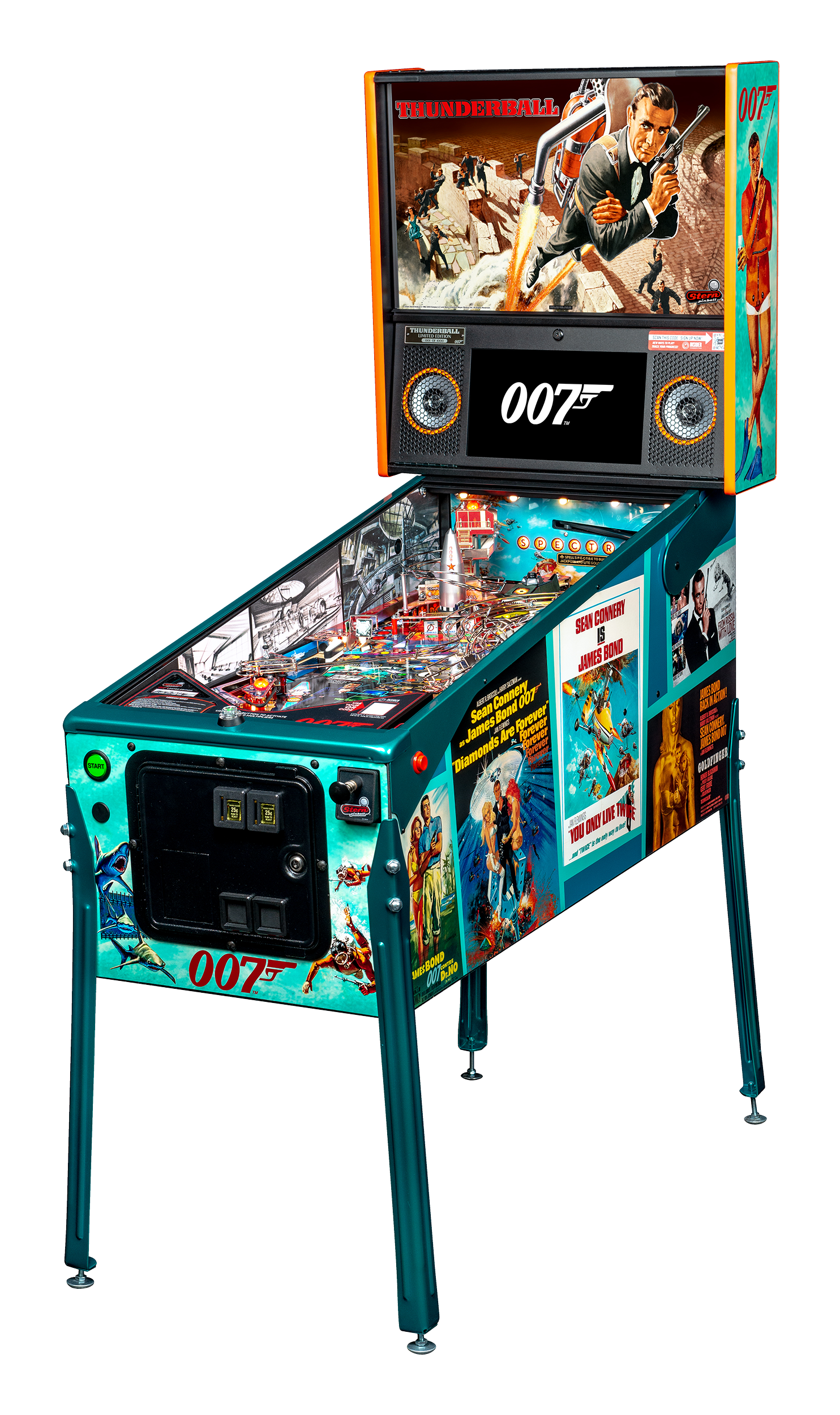 Left Facing James Bond 007 Limited Edition Pinball