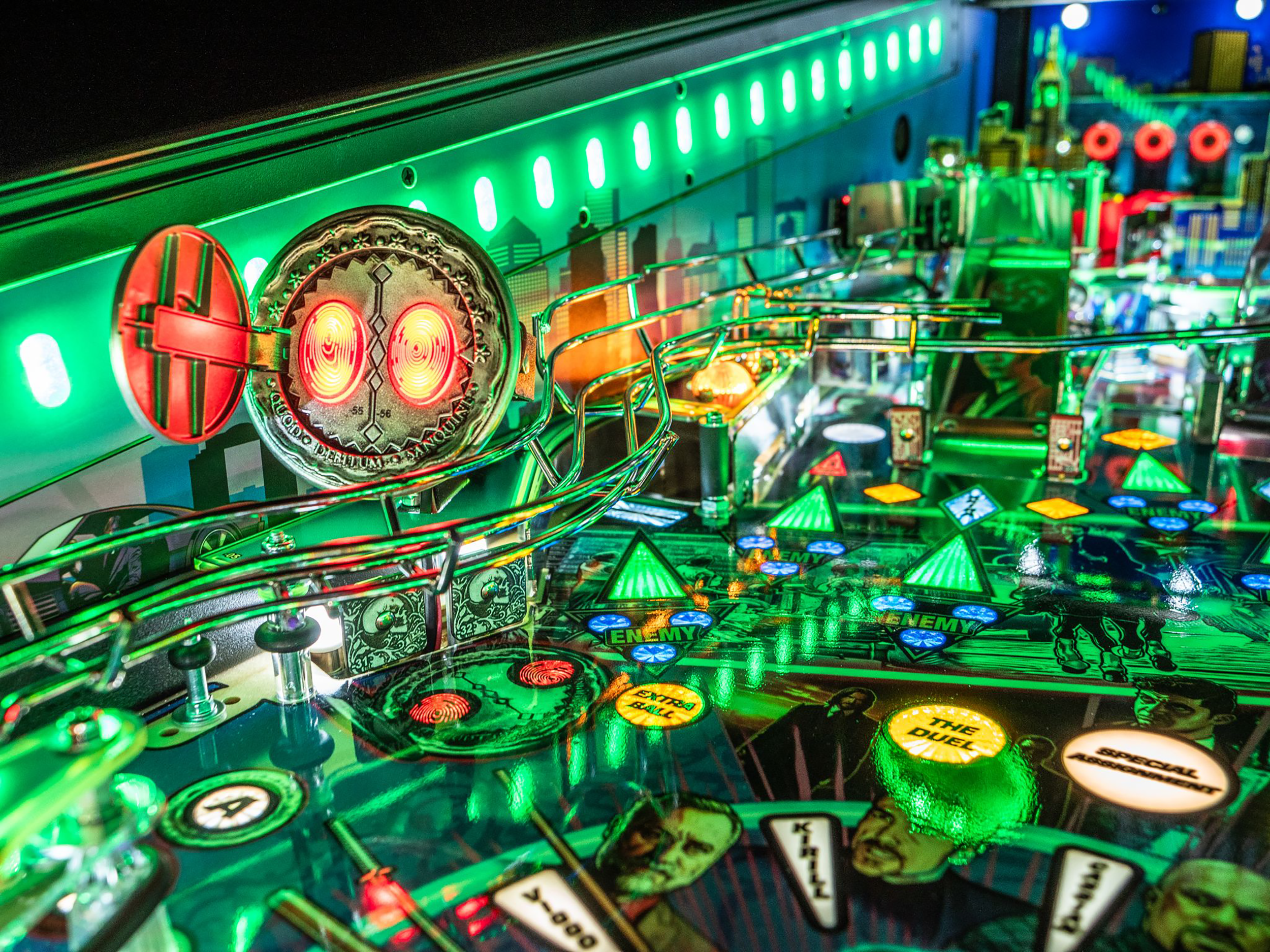 Blood oath marker on John Wick pinball.