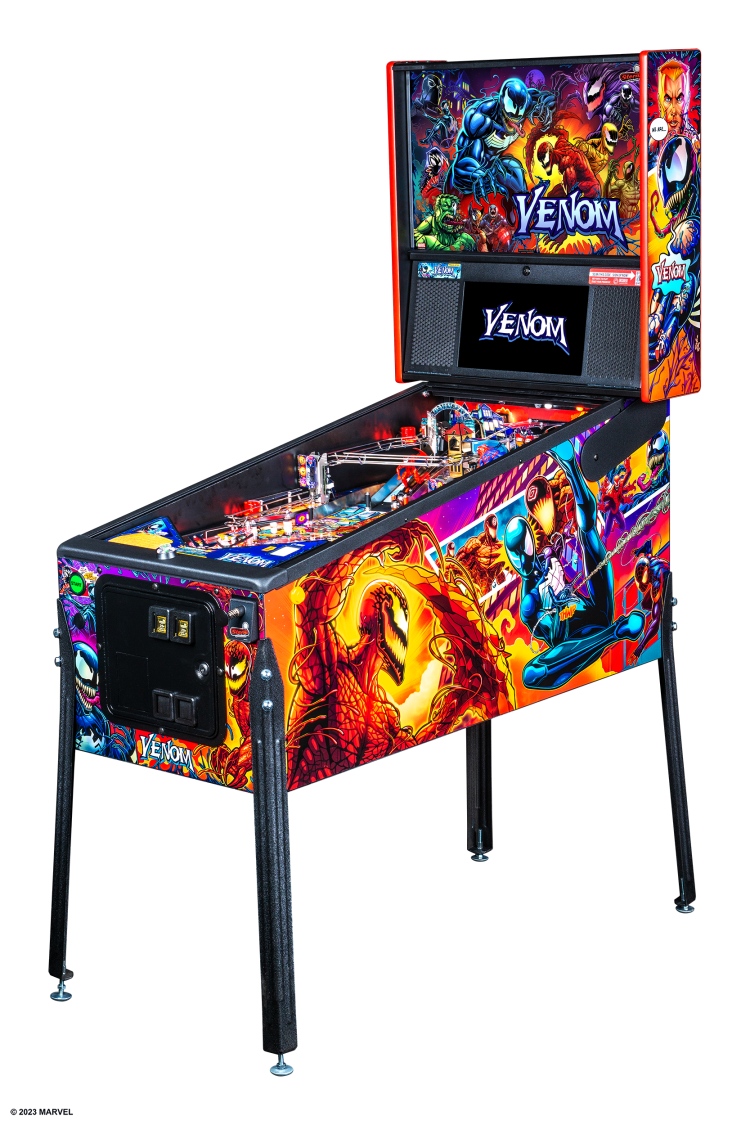 Left facing Venom premium pinball machine