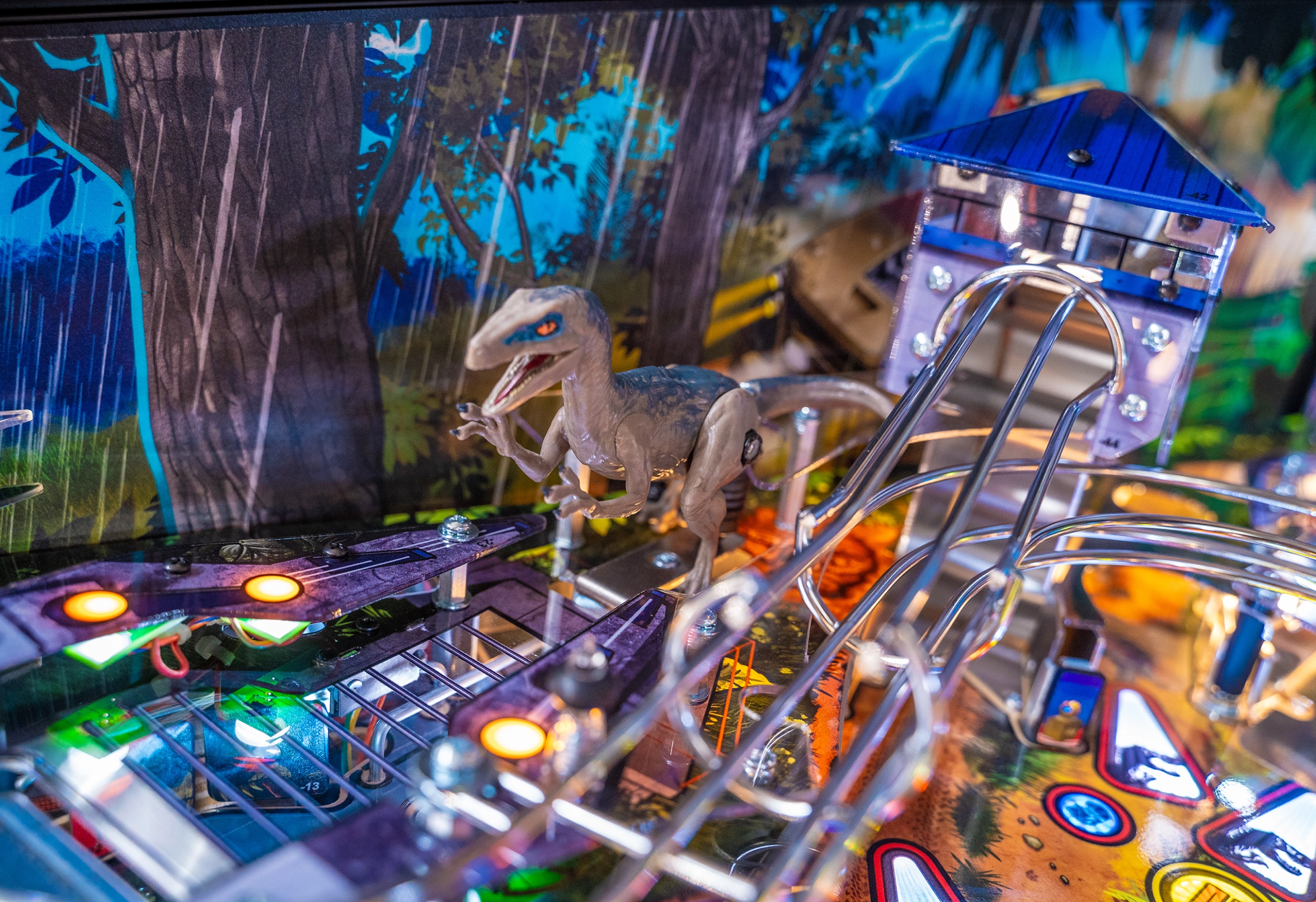 Raptor on Jurassic Park Anniversary Edition pinball.