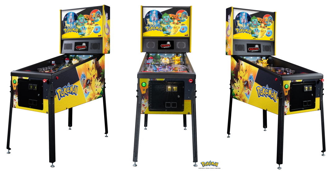 Fan layout of the Home Edition Pokemon pinball machine by Stern Pinball