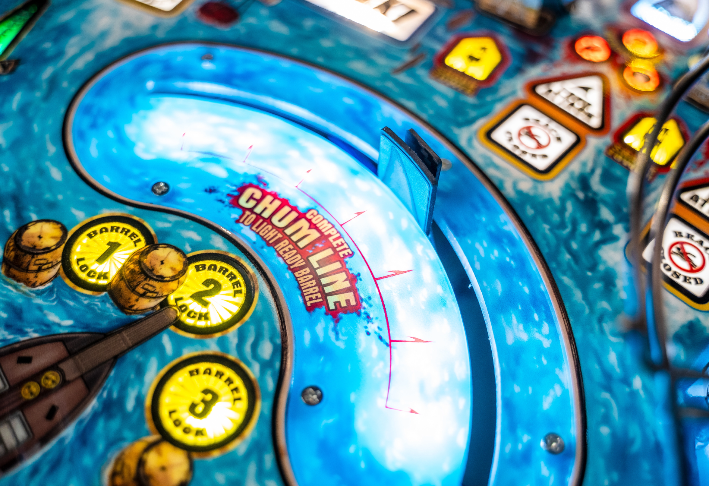 Shark Fin target on Jaws Anniversary Edition pinball.