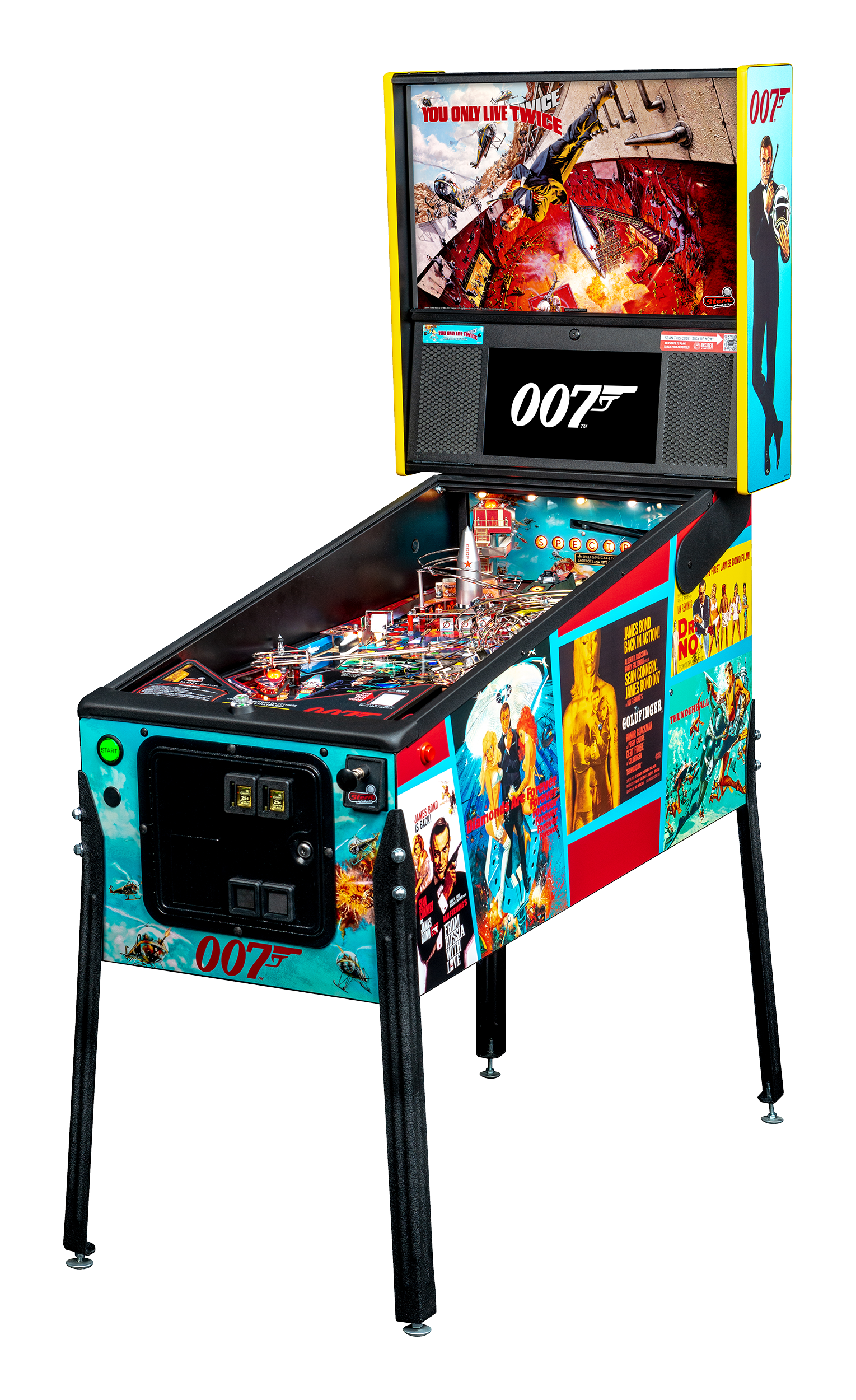 Left Facing James Bond 007 Premium pinball.