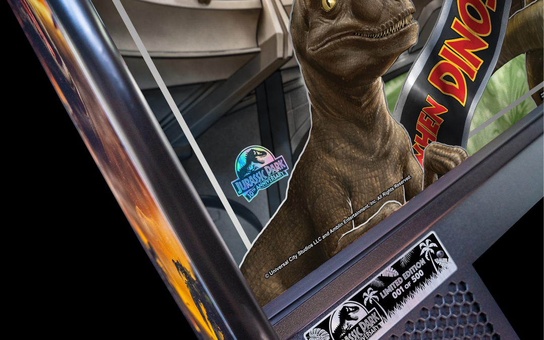 Speaker on Jurassic Park Anniversary Edition pinball.