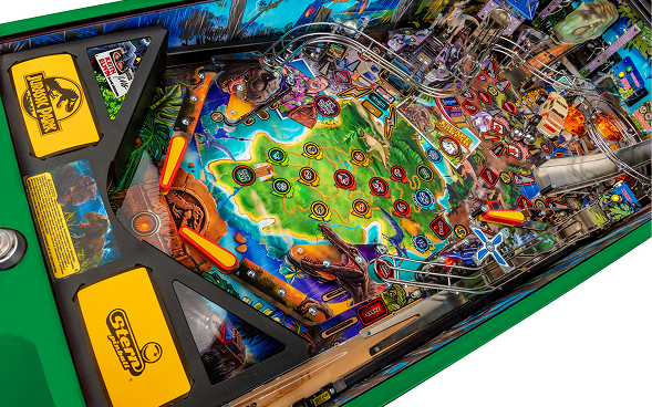 Full playfield of Jurassic Park Limited Edition pinball.